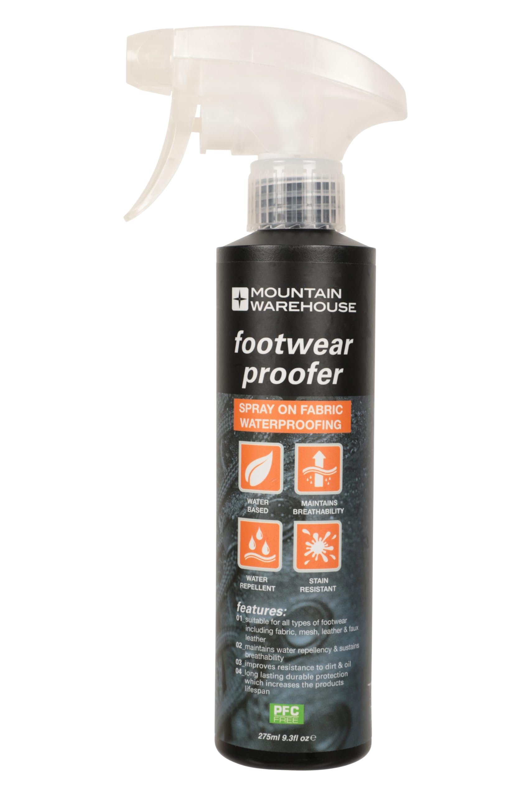 Mountain Warehouse Universal Waterproof Footwear Proofer Spray - All-Season Shoe Protector for Hiking, Camping & Outdoor Adventures