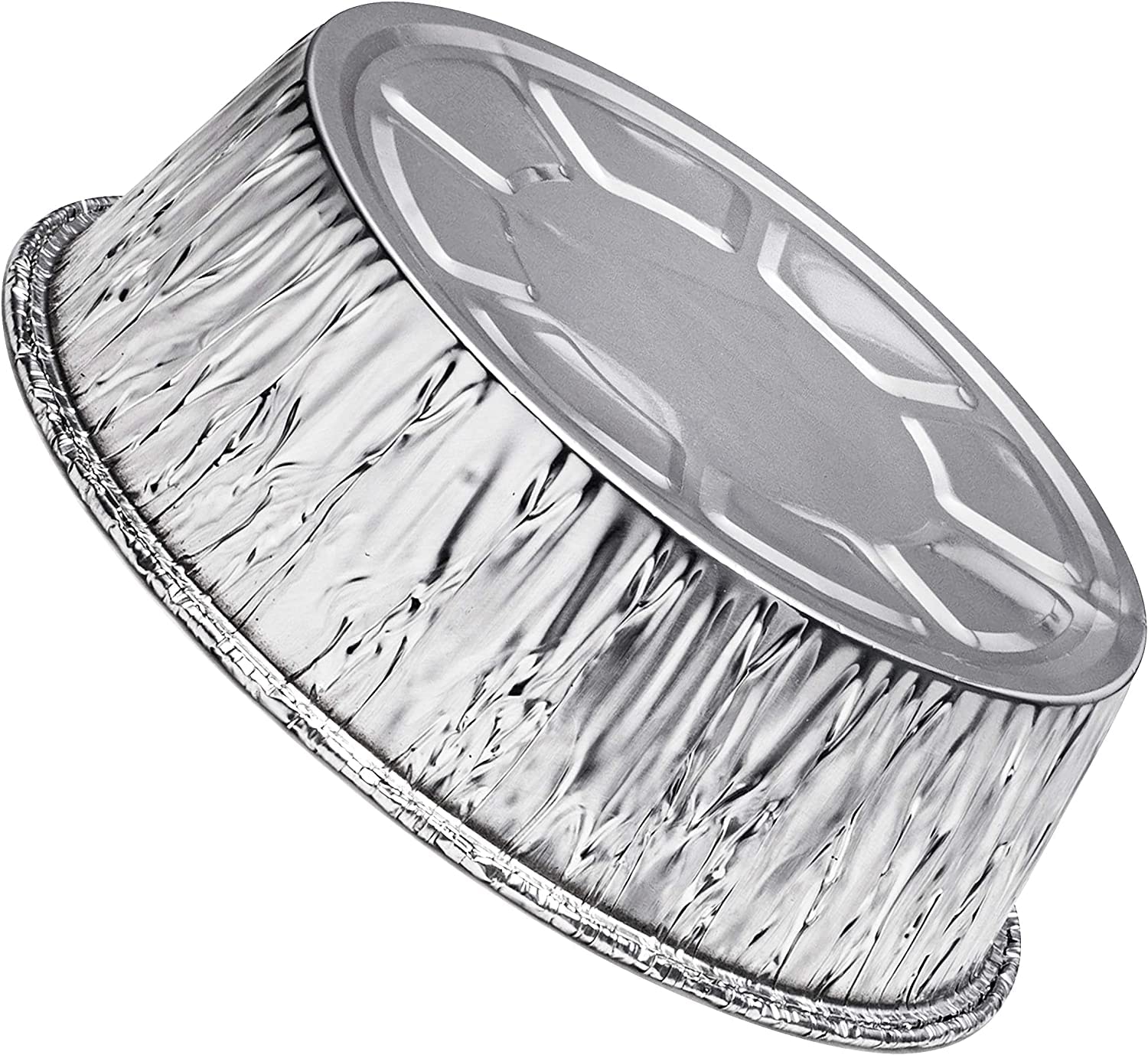 8-Inch Extra Deep Round Aluminum Disposable Cake Pans - 250 Count | Heavy Duty Baking Pans for Cakes, Pies & Desserts | Freezer & Storage Safe | Perfect for Home Baking, Catering & Party Food Prep