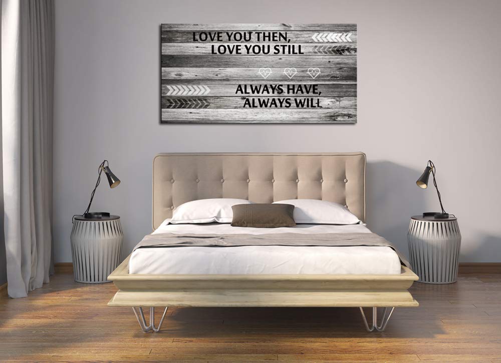 Love You Still Large Canvas Wall Art - 28x56 Inch Ready to Hang Painting for Master Bedroom Decor | Romantic Home Wall Decor Perfect for Anniversary Gifts & Couples' Bedroom