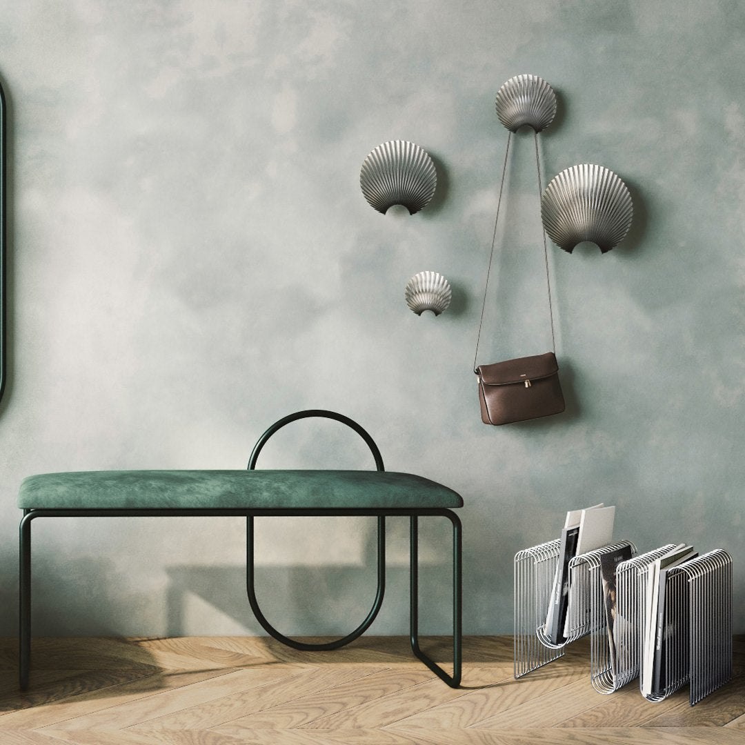 Curved Magazine Holder - Modern Wire Rack for Books & Newspapers - Perfect for Living Room, Office, or Bedroom Organization