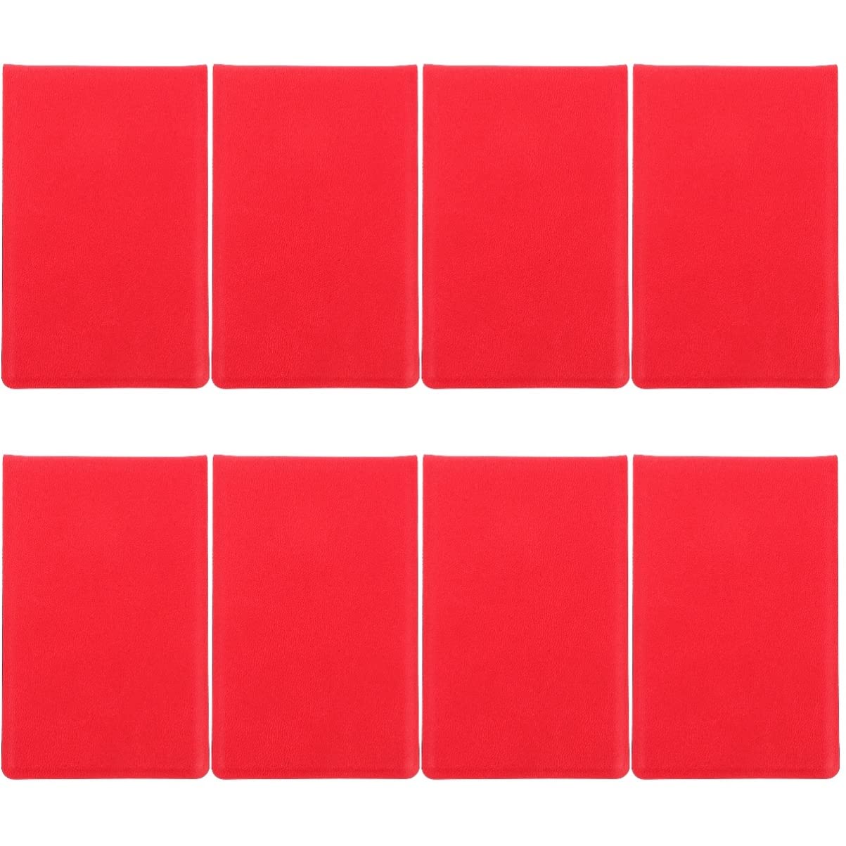 FRCOLOR 8-Piece Folding Handheld Makeup Mirror Set - Compact Cosmetic Mirror for Travel & Home Use - Perfect for Makeup, Hair Styling & Skincare (Red)