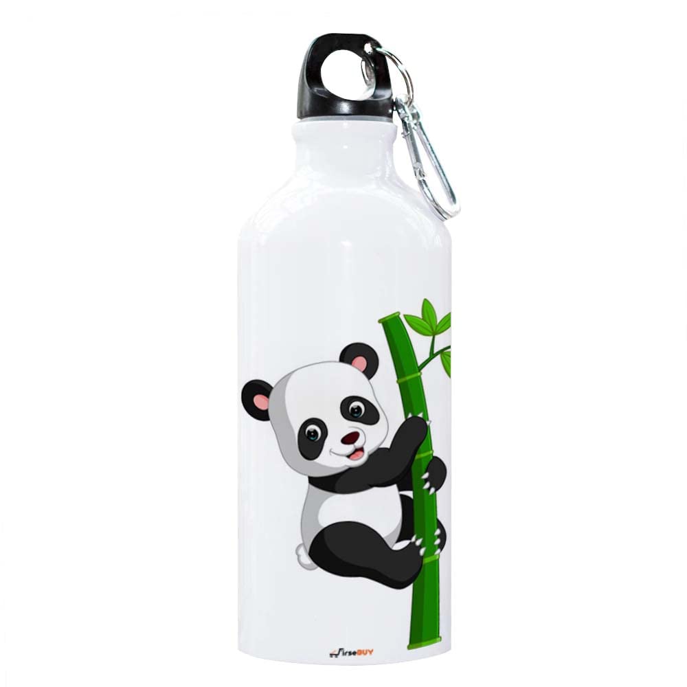 FirseBUY 600ml Lightweight Portable Aluminum Water Bottle with Creative Cartoon Design - BPA Free Leak Proof Sports Bottle for Kids, School, Gym & Outdoor Activities