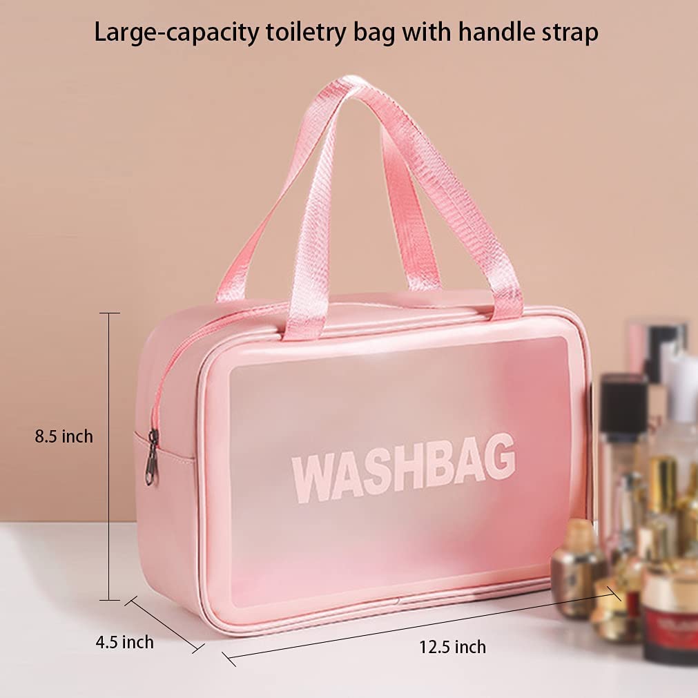 Onlyeasy Matte Translucent Toiletry Bag - Travel Cosmetic Organizer for Women & Men | Perfect for Makeup & Accessories