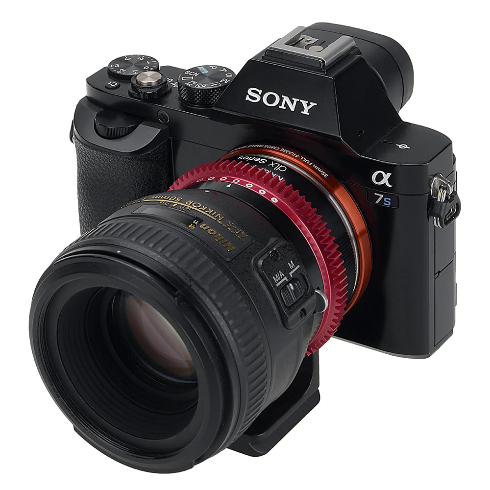 FotodioX Nikon F Mount G Type Lens to Sony E Mount Camera Adapter DLX Series Mark II - Compatible with Sony Mirrorless Cameras for Photography & Videography