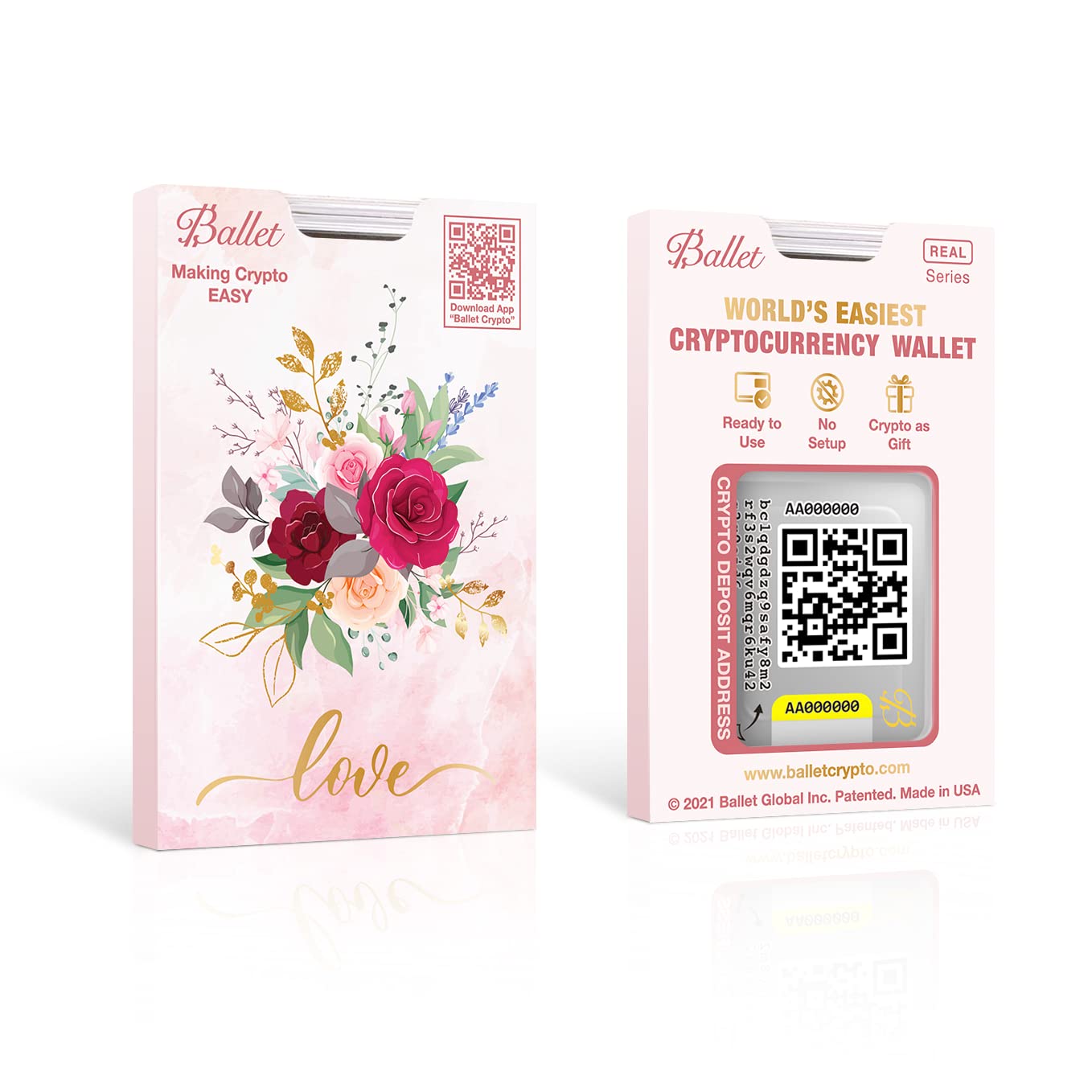 Ballet 3-Pack Gift Set - Real Bitcoin Cold Storage Card | Secure Cryptocurrency Hardware Wallet with Multi-Currency & NFT Support | Perfect for Crypto Investors & Digital Asset Protection