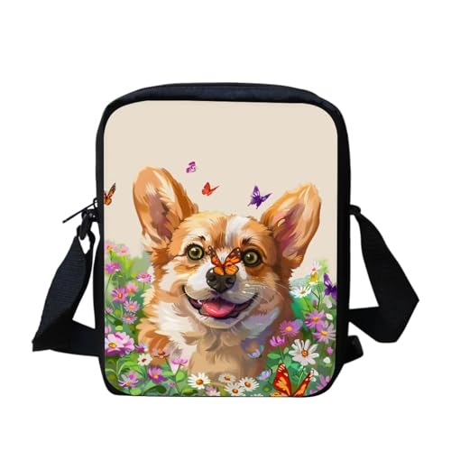 Funny Corgi Butterfly Floral
