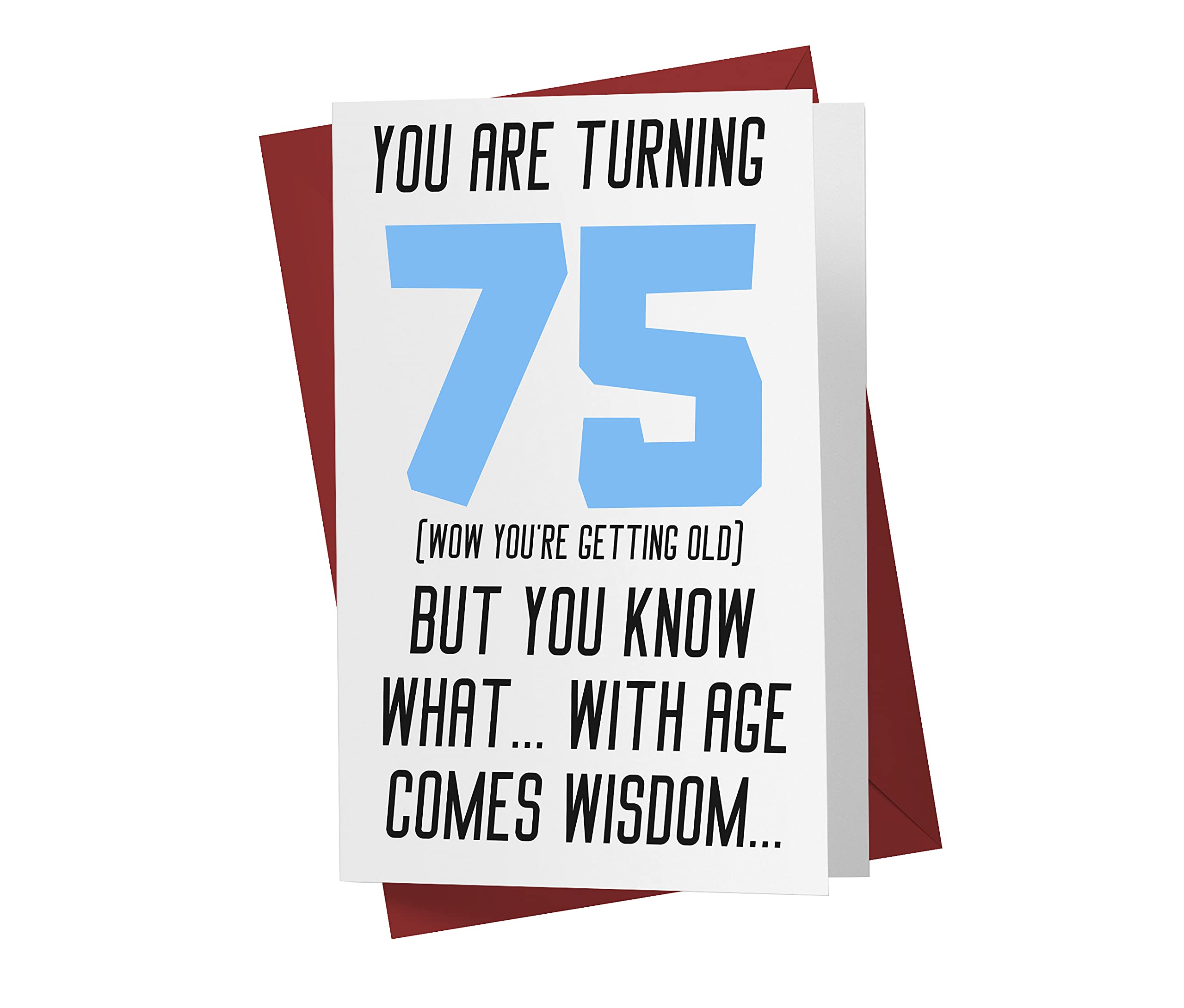 75th Birthday Cards for Men - Funny Rude Sarcastic Cards for Husband, Dad, Boyfriend & Friends | Humorous 75 Year Old Birthday Gifts | Perfect for Retirement Parties & Milestone Celebrations