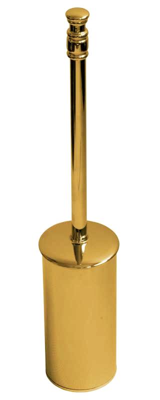 Brighton Brass Standing Toilet Brush - Elegant Bathroom Cleaning Tool for Modern Homes & Guest Bathrooms