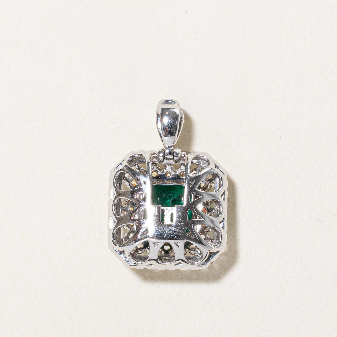 1.52ct Emerald & Diamond Convertible Pendant & Ring Set - 0.419ctw, Size 7 - Elegant Jewelry for Women, Perfect for Weddings, Anniversaries & Special Occasions
