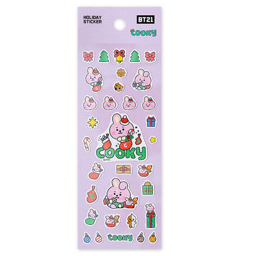 BT21 Holiday Stickers - Cute K-Pop Character Decals for Laptops, Phones, and Journals (Perfect for Christmas Gifts & DIY Crafts)