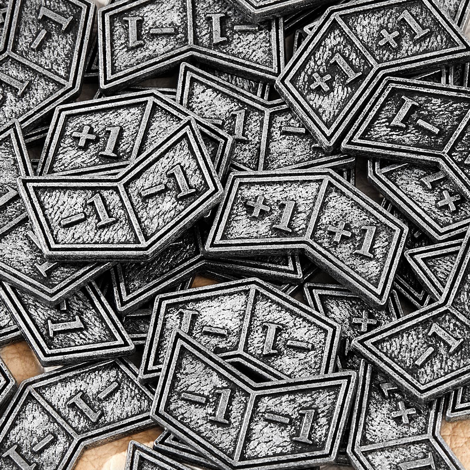 Sumind 40-Piece Antique Silver Metal MTG Counters - Magic The Gathering Tokens for CCG & Trading Card Games - Perfect for Gameplay, Tournaments and Strategy Sessions