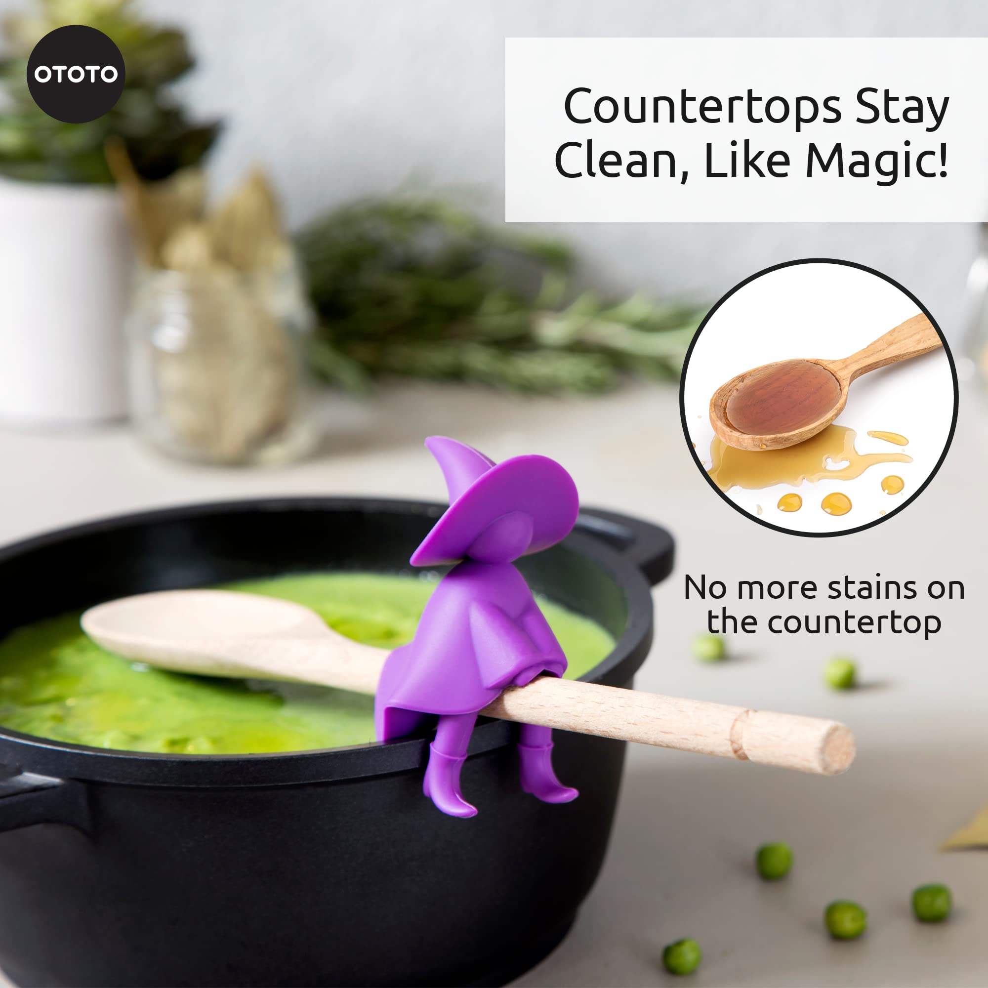 OTOTO Funny Spoon Holder - Durable Stove Top Spoon Rest, Unique Cooking Gadget, Perfect Gift for Kitchen Enthusiasts, Cute & Functional Kitchen Accessory for Everyday Cooking