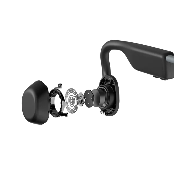 Openmove Grey Wireless Headphones - Bluetooth 5.0, 30H Playtime, Lightweight Over-Ear Headset for Work, Travel & Gym - Noise Cancelling Mic for Calls & Music