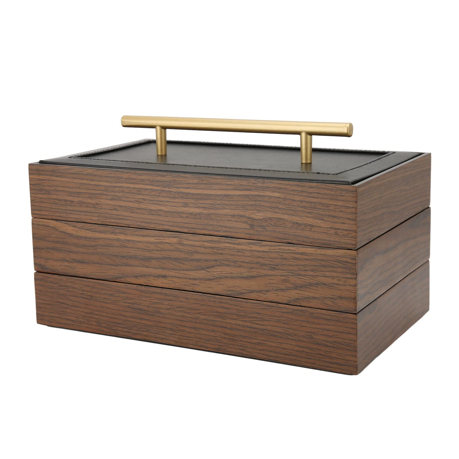 Large Capacity 3-Layer Retro Wooden Jewelry Box - Vintage Jewelry Storage Organizer for Necklaces, Rings & Earrings | Perfect for Bedroom, Bathroom & Travel Organization