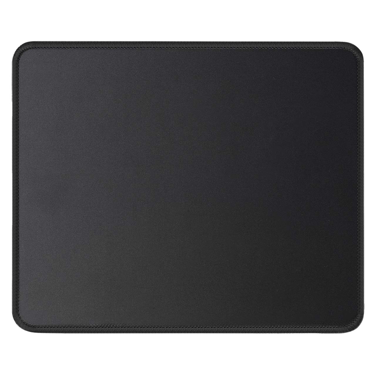 Non-Slip Rubber Base Mouse Pad - Premium Textured & Washable Computer Mousepad with Stitched Edges for Gaming, Office & Home Use - 8.3 x 10.2 Inch Black Mousepad for PC, Laptop & Desktop - Perfect for Work, Gaming & Everyday Computing