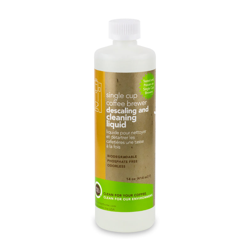 Full Circle Single Cup Coffee Brewer Descaling & Cleaning Liquid - Safe & Effective Coffee Maker Cleaner for Keurig & Nespresso - Removes Limescale & Coffee Residue - Use for Regular Maintenance & Deep Cleaning