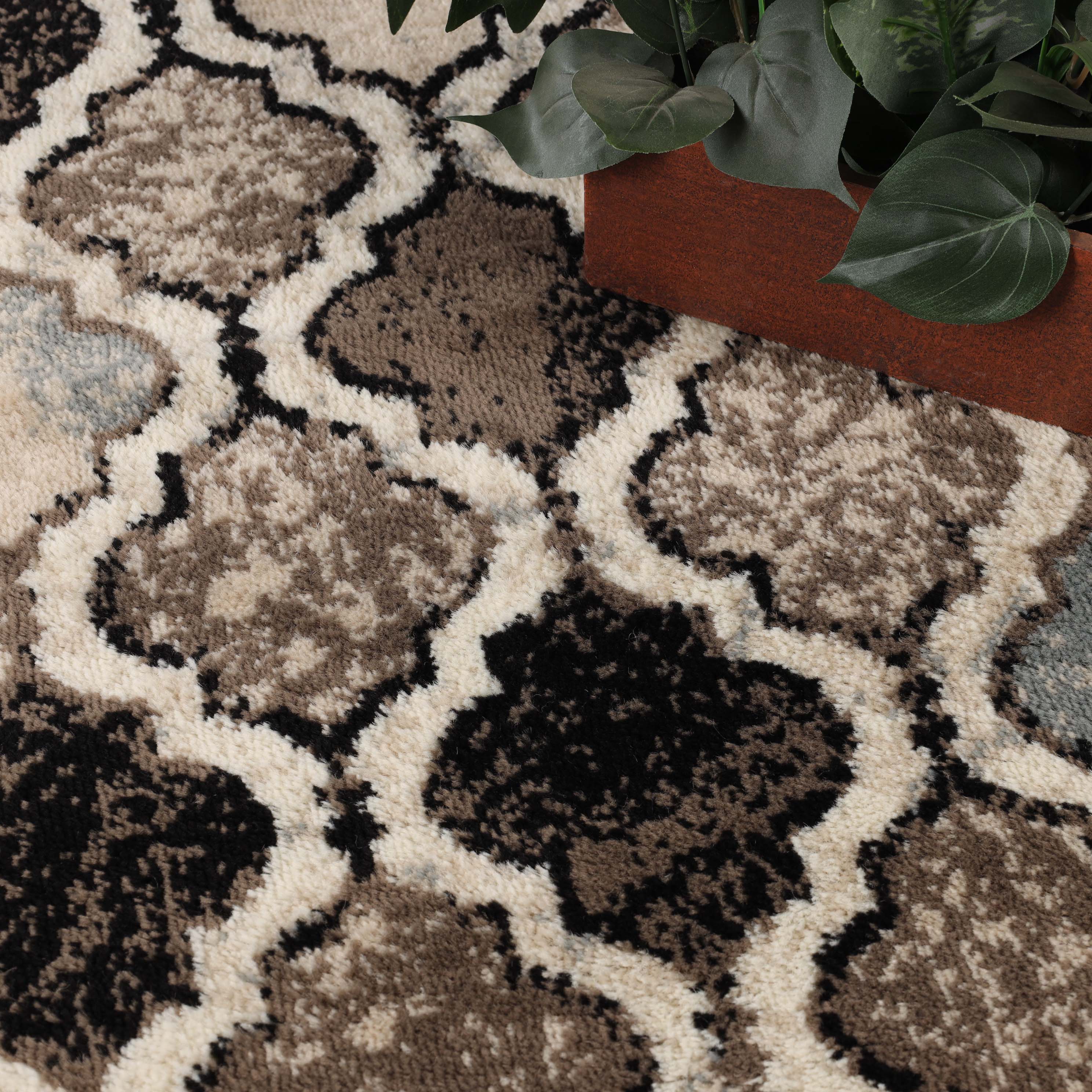 Viking Geometric Trellis Indoor Area Rug & Runner - Non-Slip Boho Chic Carpet for Living Room, Bedroom, Hallway - Perfect for Nordic Home Decor & Cozy Spaces