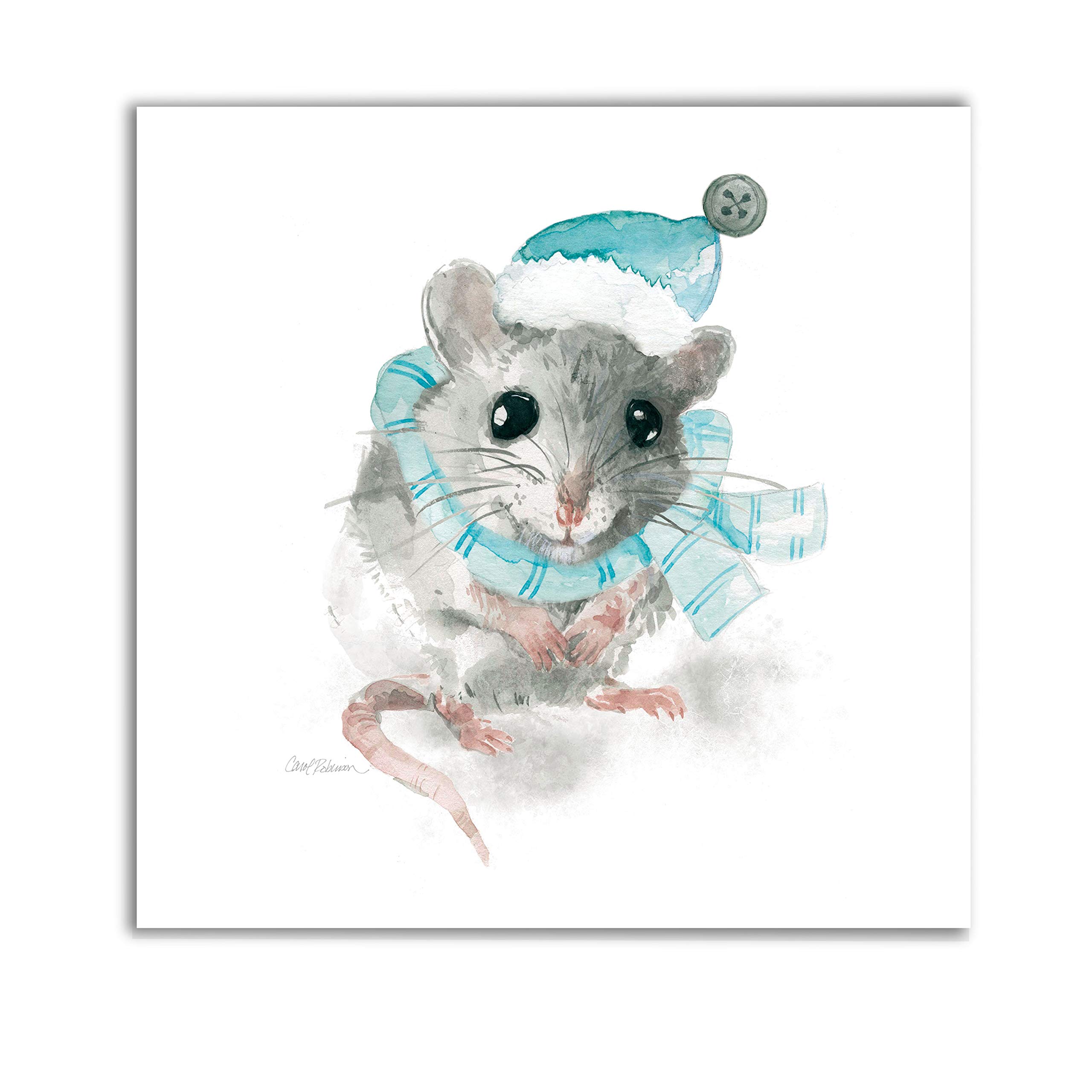 Renditions Gallery Garden Critter Mouse Wall Art - 32x32 Inch Nursery Decor, Kids Room Decor, Playroom Decor - Perfect for Baby Shower Gifts & Children's Bedroom Decoration