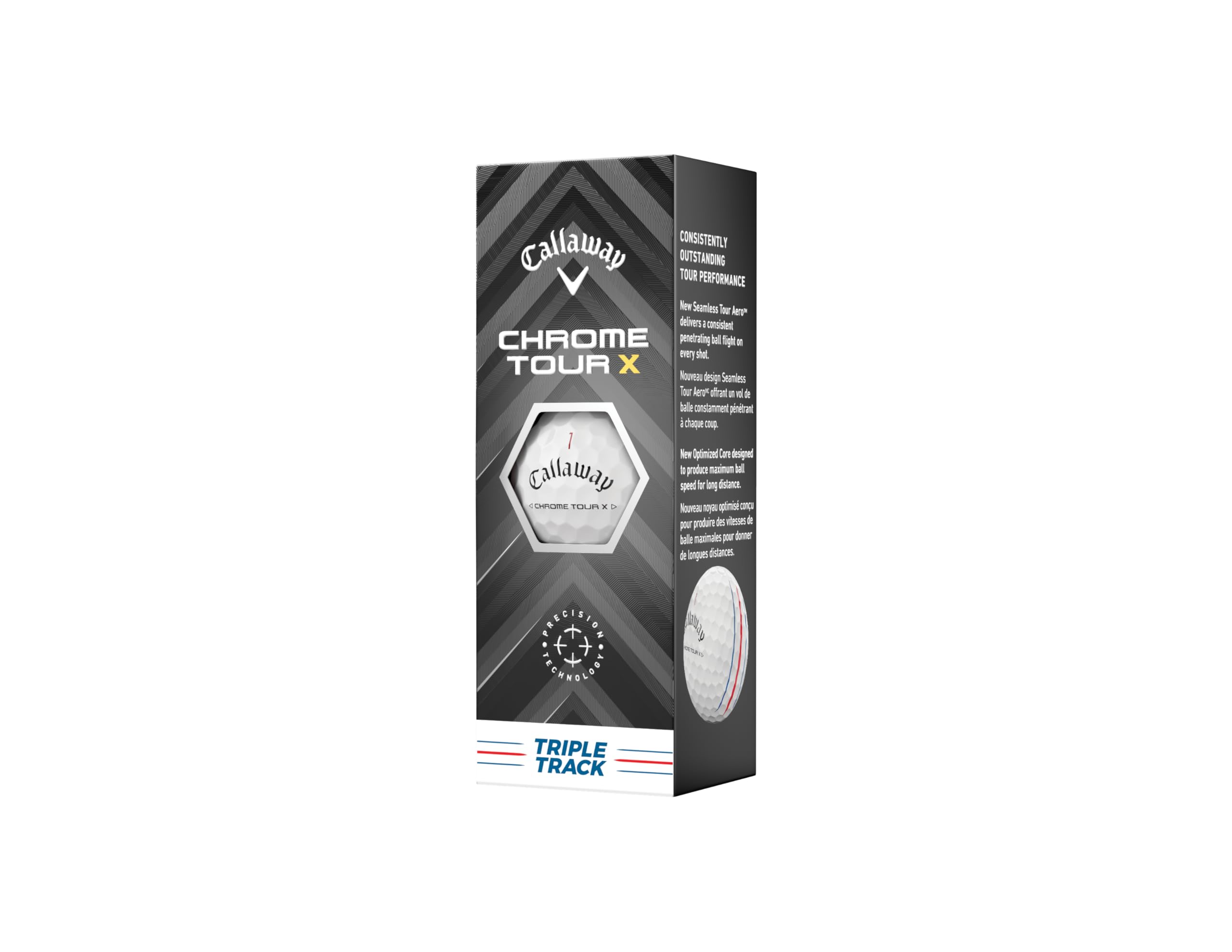 Callaway Chrome Tour X Golf Balls - Premium High-Performance Golf Balls for Distance & Control | Perfect for Tournaments, Practice & Low Handicap Players