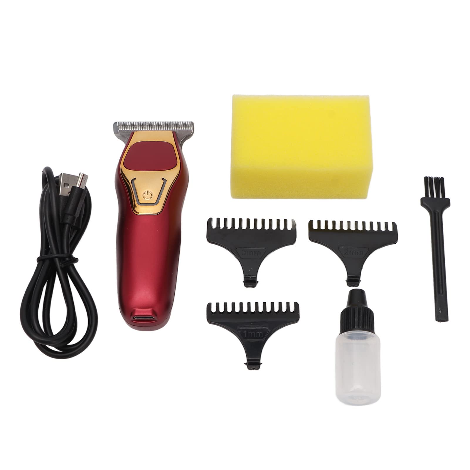 Professional Cordless Hair Clipper for Men - Powerful Electric Hair Trimmer Kit with Multiple Attachments - Perfect for Home Use, Barbershop & Travel Grooming