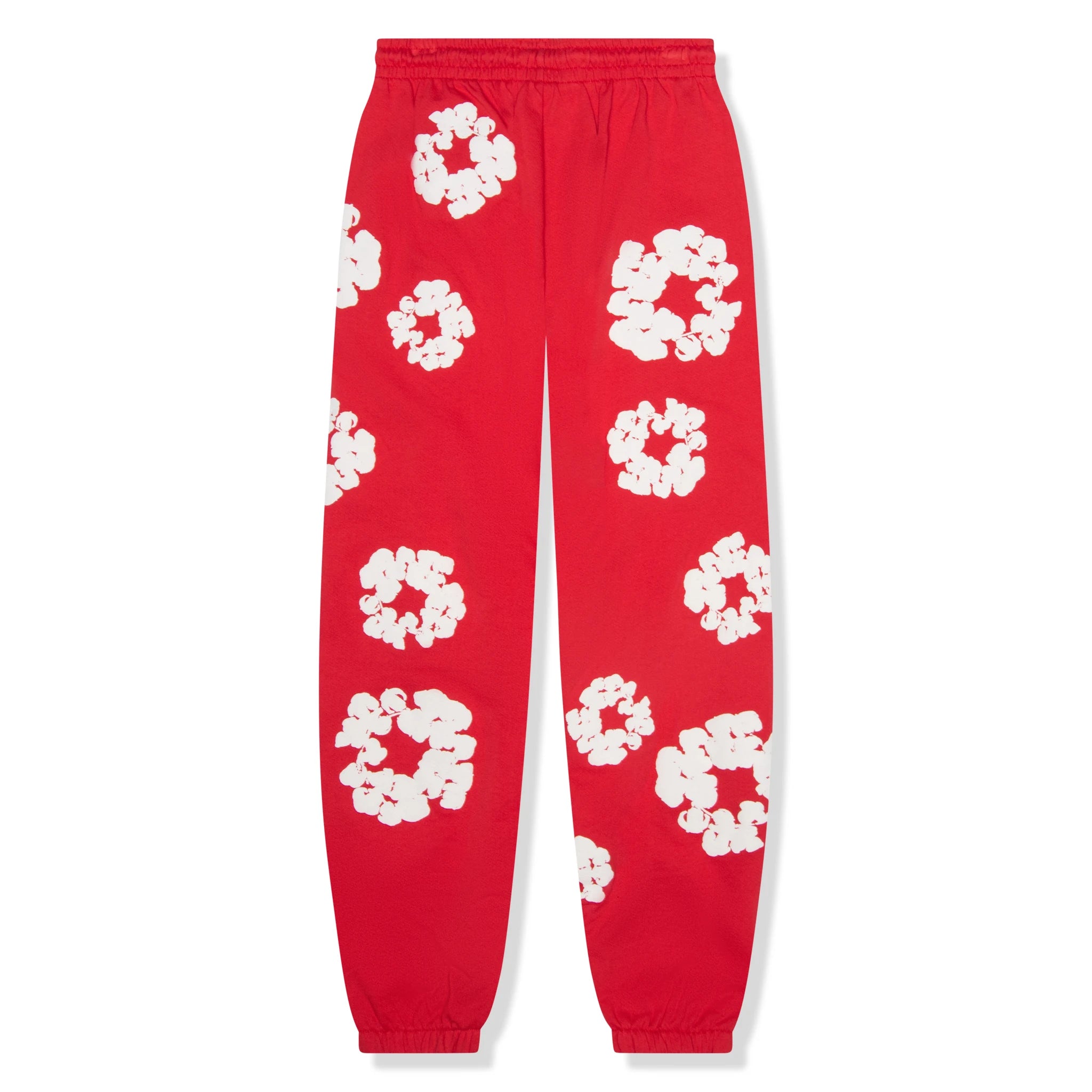 Denim Tears The Cotton Wreath Red Sweatpants for Men - Comfortable Casual Joggers for Streetwear & Lounge Wear