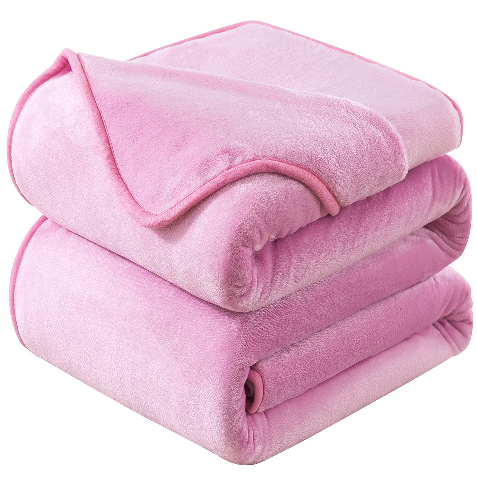 Cozy 350GSM Flannel Fleece Blanket - All Season Lightweight Throw for Bed, Sofa & Travel - Extra Soft Brushed Fabric - Winter Warm Summer Blanket 50