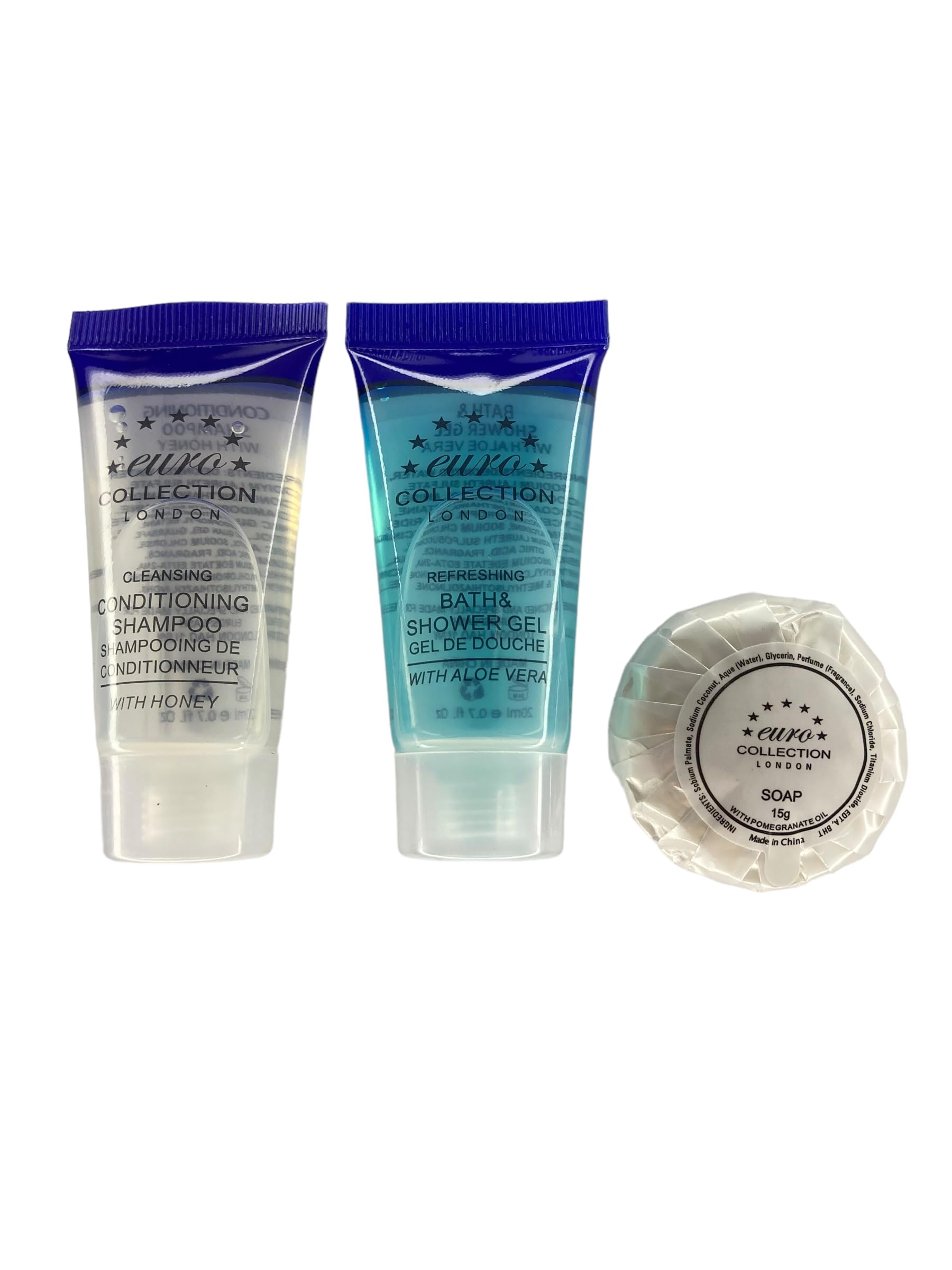 Anti-Dandruff Conditioning Shampoo & Body Wash for Normal, Dry & Sensitive Skin - Travel Size 20ml/15g Mini Soap Tubes - Perfect for Hotels, B&Bs, Guest Houses - EuroSplash Pack of 30 (10 Each) - Ideal for Travel, Gym & On-the-Go Hygiene