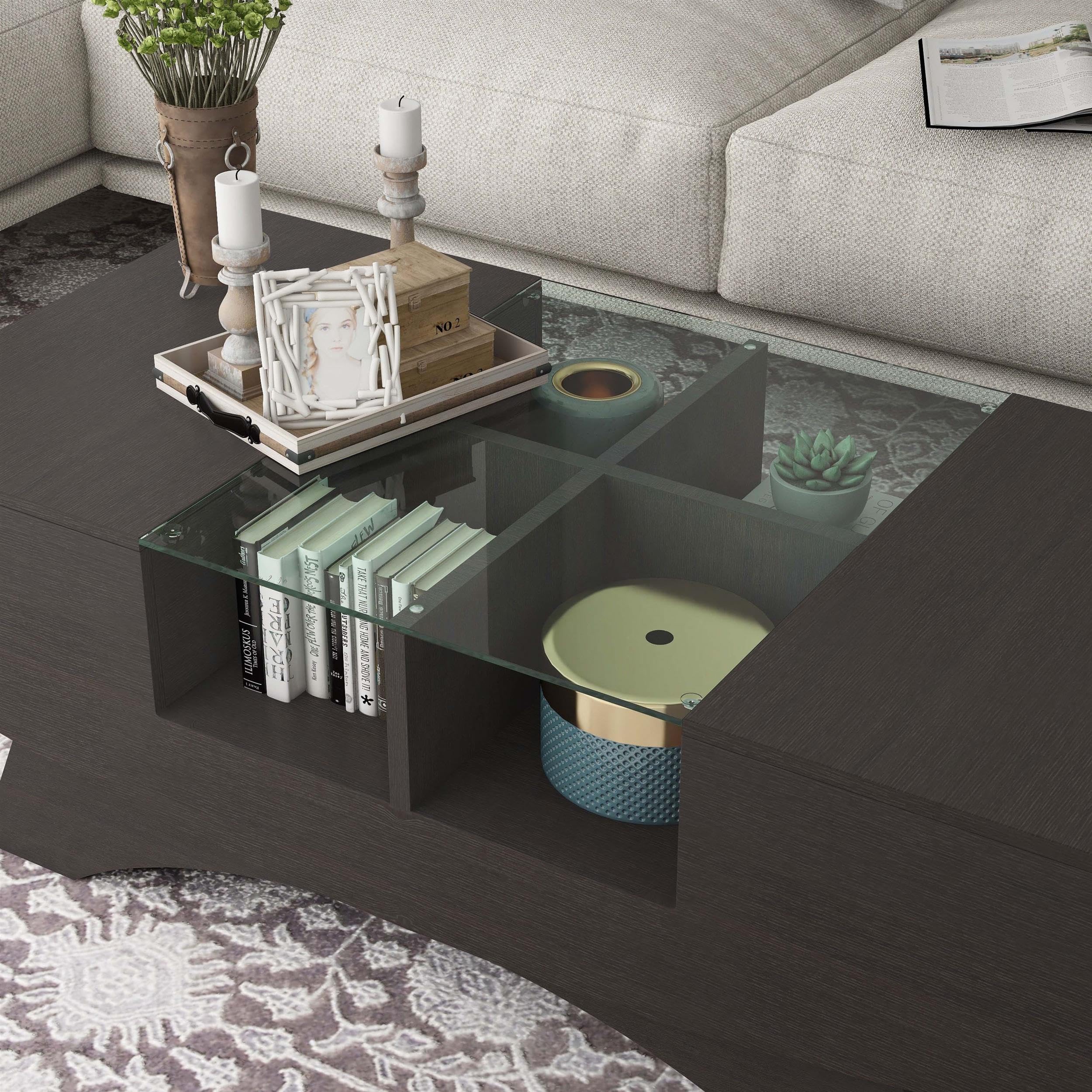 Furniture of America Markham Coffee Table - Espresso Finish, Modern Living Room Center Table for Home Decor & Entertainment Spaces