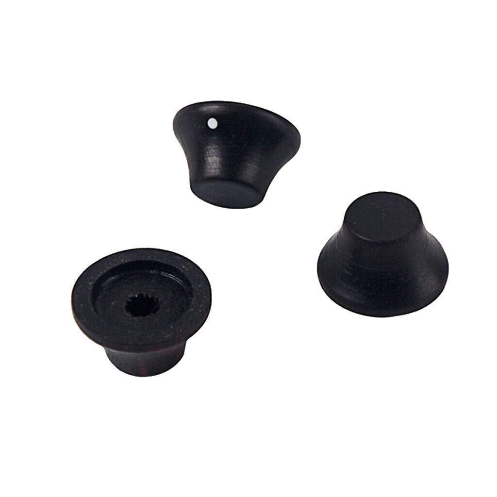 3X Guitar Control Knobs - Zebra, Ebony & Maple Wood Volume Knobs for Electric Guitar - Perfect for DIY Guitar Repair, Upgrade & Customization