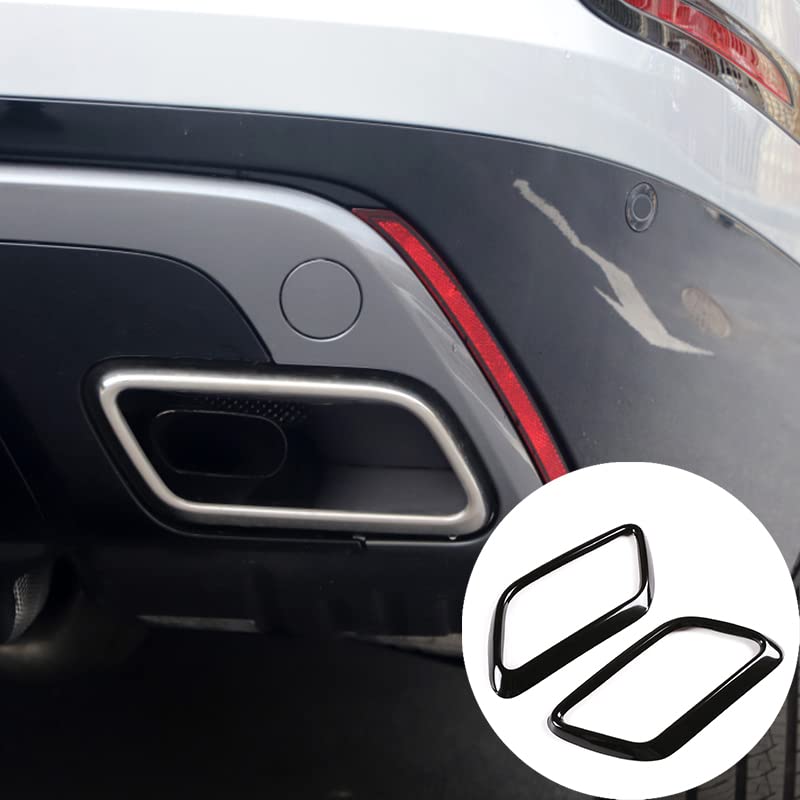 Stainless Steel Exhaust Pipe Cover Trim for Land Rover Range Rover Velar 2017-2021 - Durable Muffler Tail Pipe Frame Accessory for Off-Road & City Driving