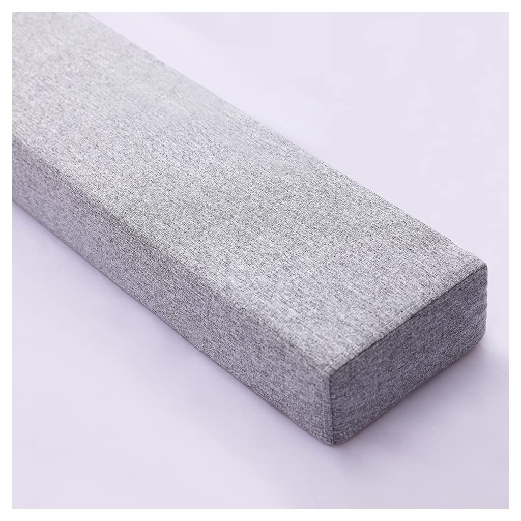**Bolster Pillow for Bed - 20x18x120cm Wedge Support Pillow, Gap Filler for Mattress, Reading & Backrest Pillow, Light Gray - Perfect for Reading, Watching TV, or Supporting Back Pain Relief**