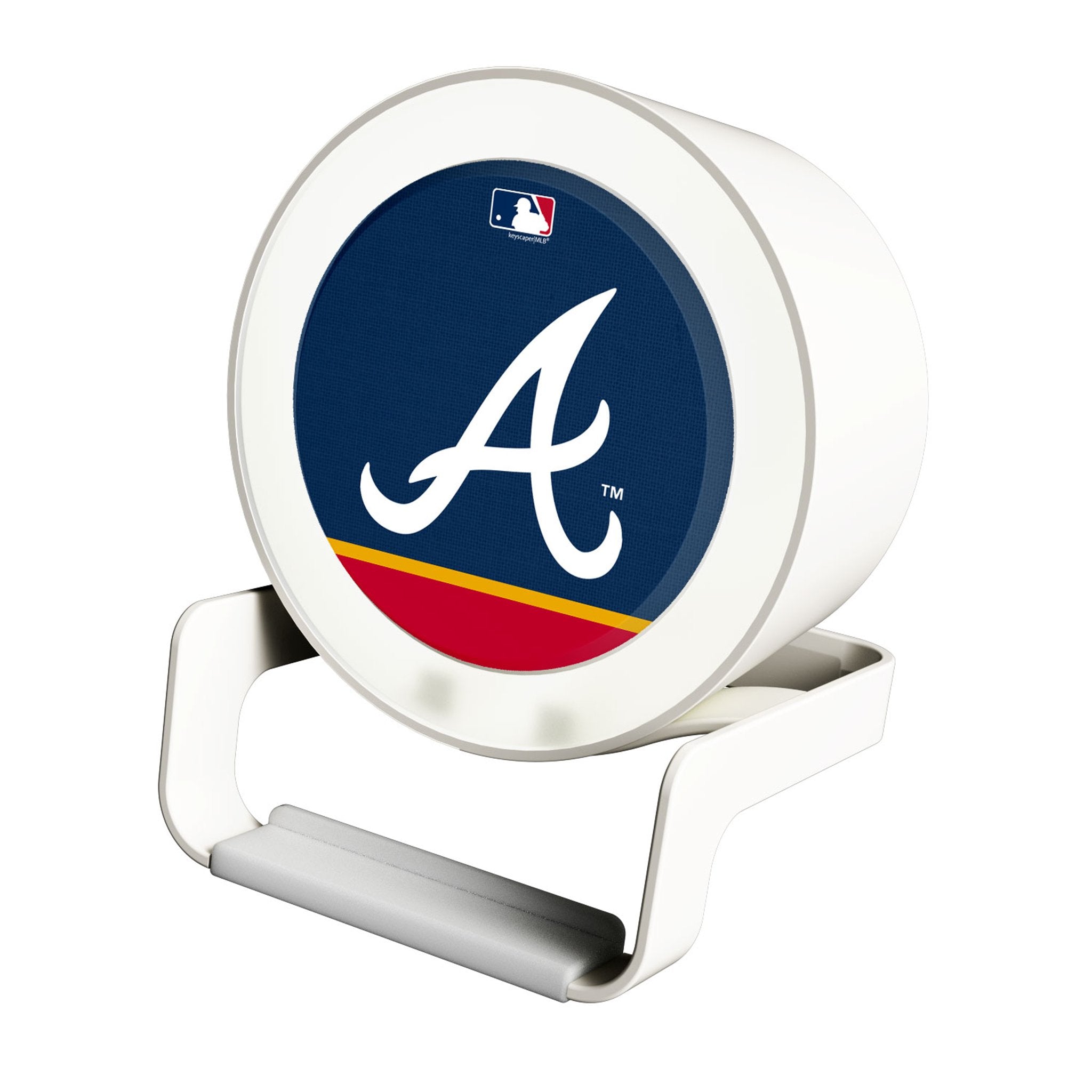 Atlanta Braves Night Light with Wireless Charger & Bluetooth Speaker - Perfect for Bedroom, Office, and Game Day Decor