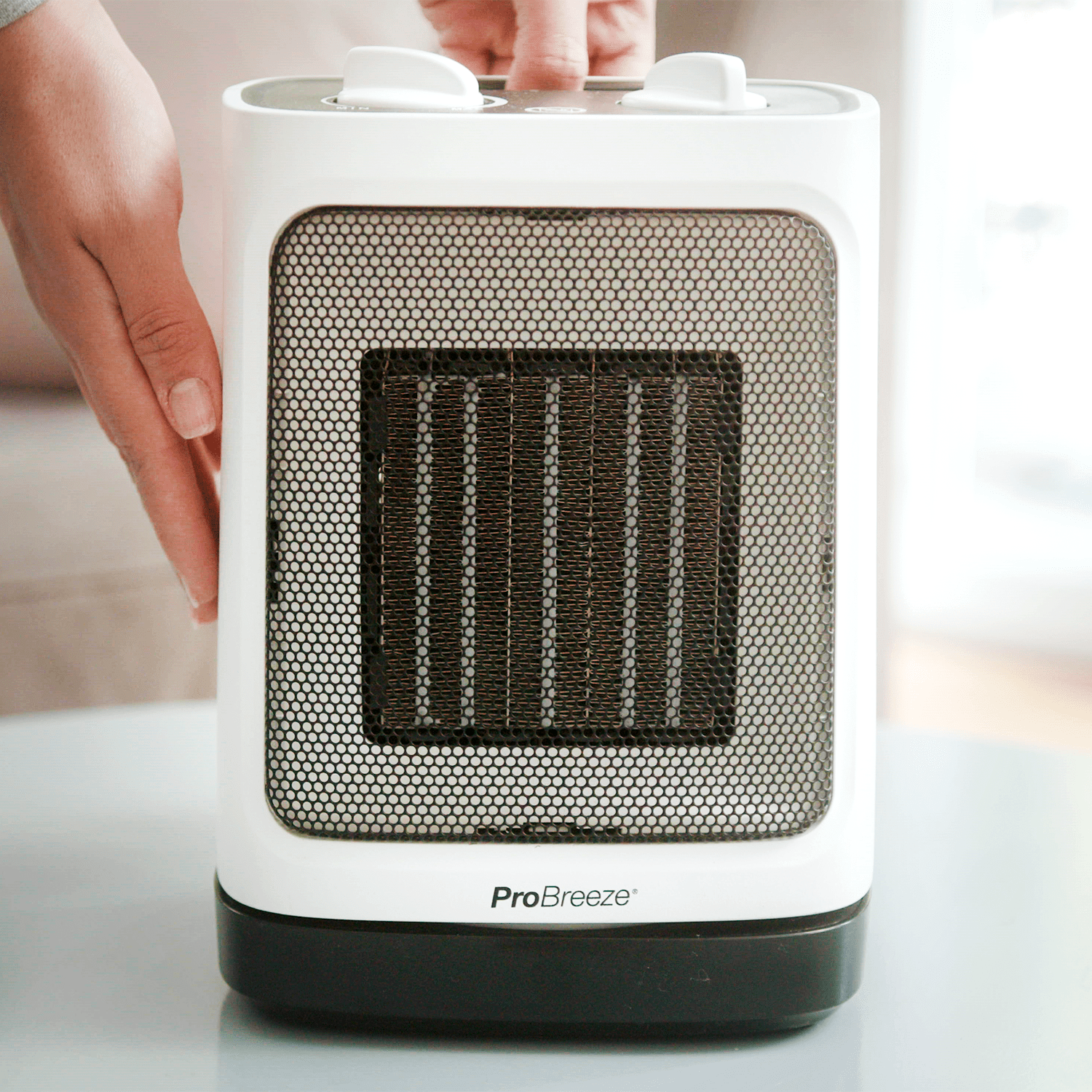 2000W Mini Ceramic Space Heater with Auto Oscillation - Portable Electric Heater for Home, Office & Bedroom - Fast Heating & Energy Efficient