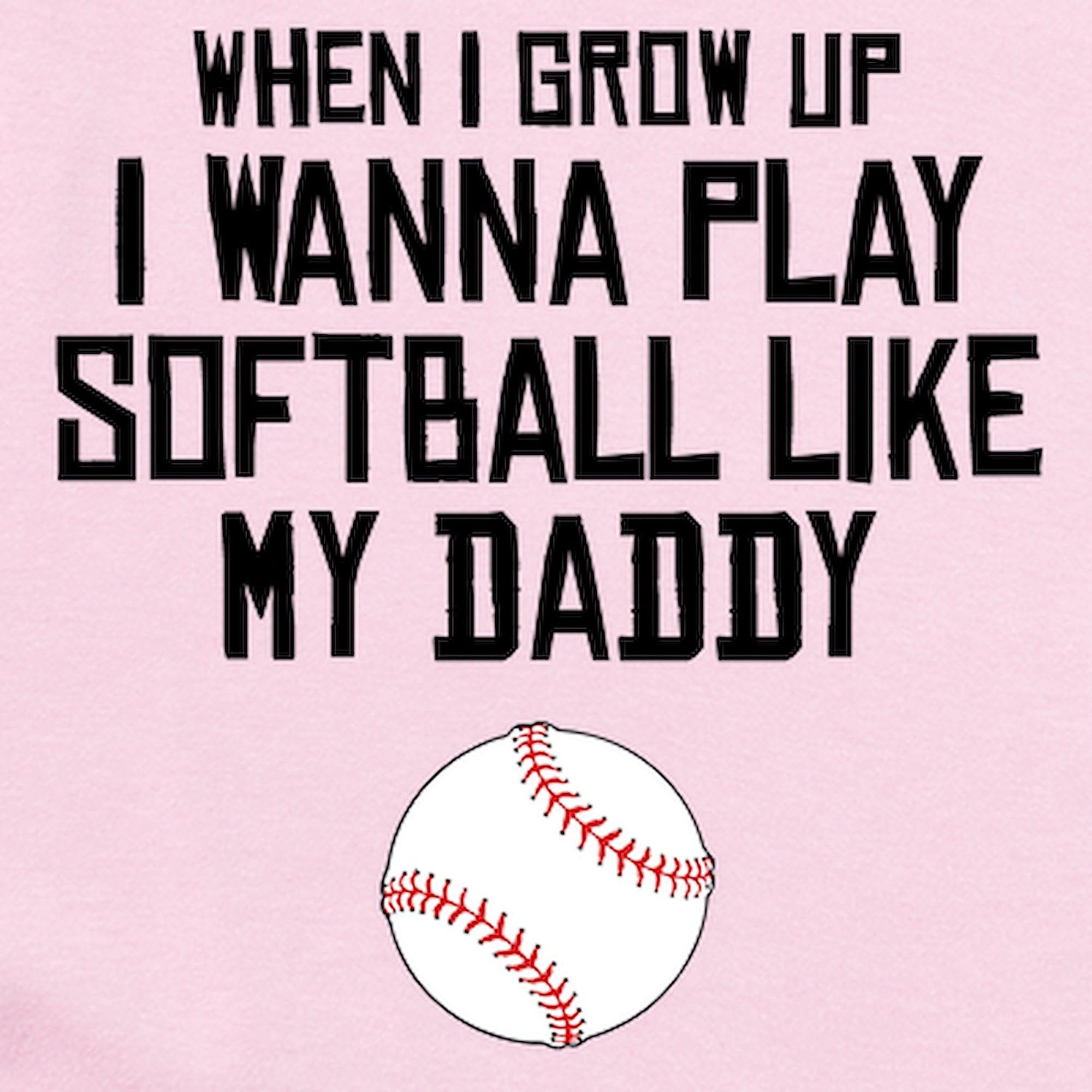 Softball Like My Daddy Baby Bodysuit - Cute Infant Romper for Baseball Fans | Perfect for Game Day & Family Photos