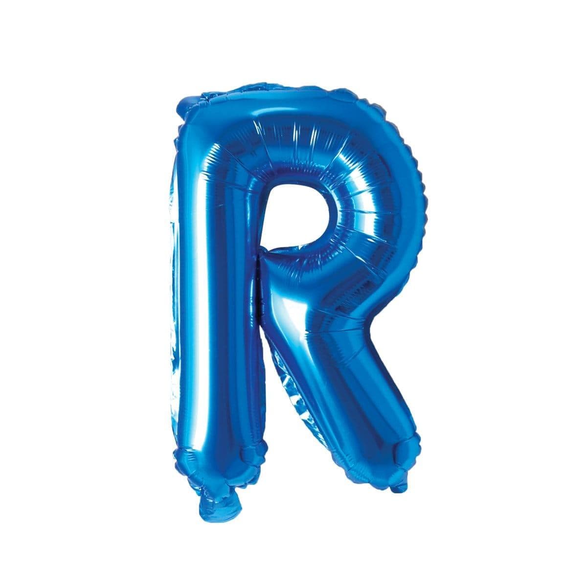 16 Inch Blue Letter R Foil Balloon for Birthday Parties, Graduations, Baby Showers & Home Decorations
