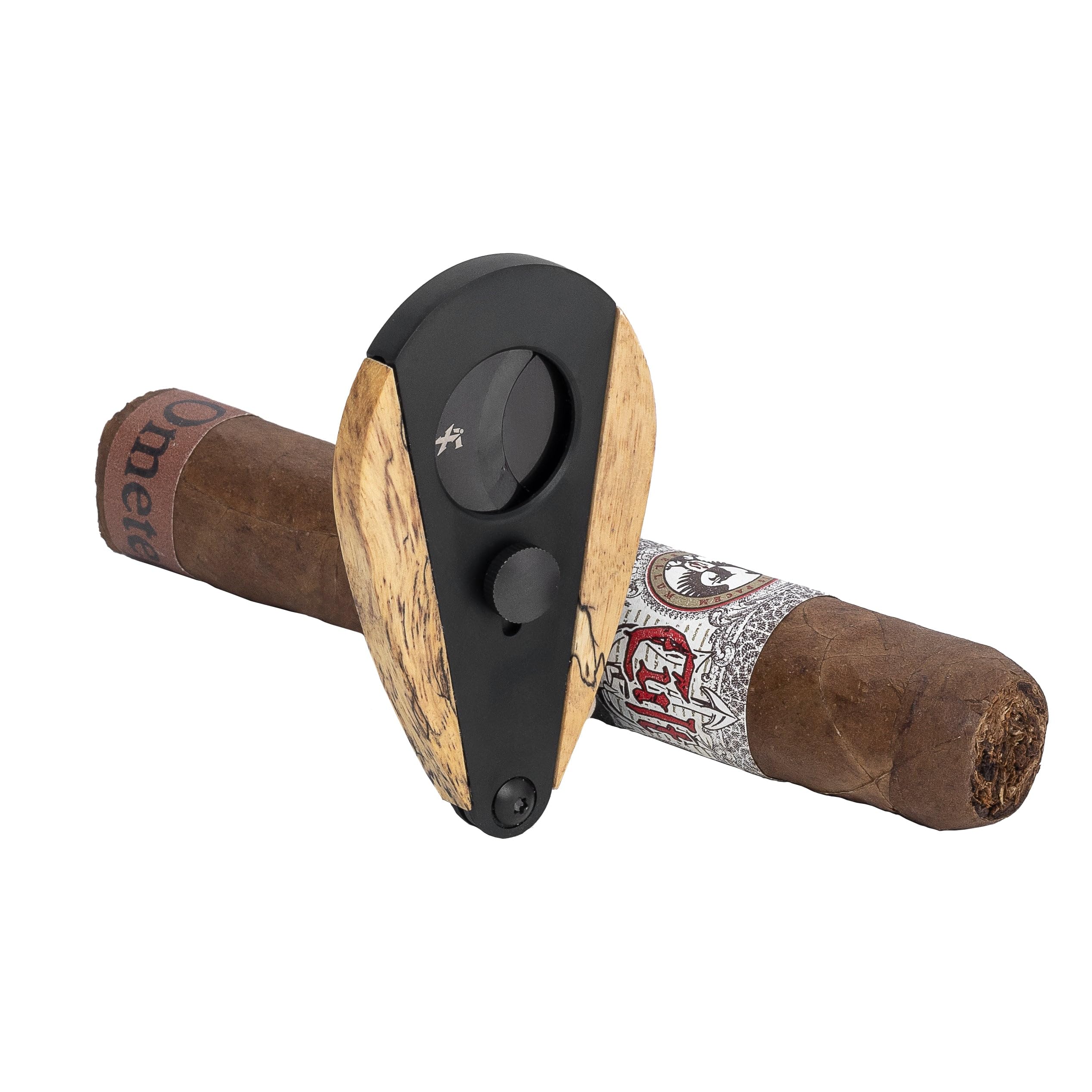 Premium XIKAR Xi3 Spalted Tamarind Cigar Cutter - Sharp Stainless Steel Blades for Perfect Cuts | Ideal for Cigar Aficionados & Luxury Smoking Accessories