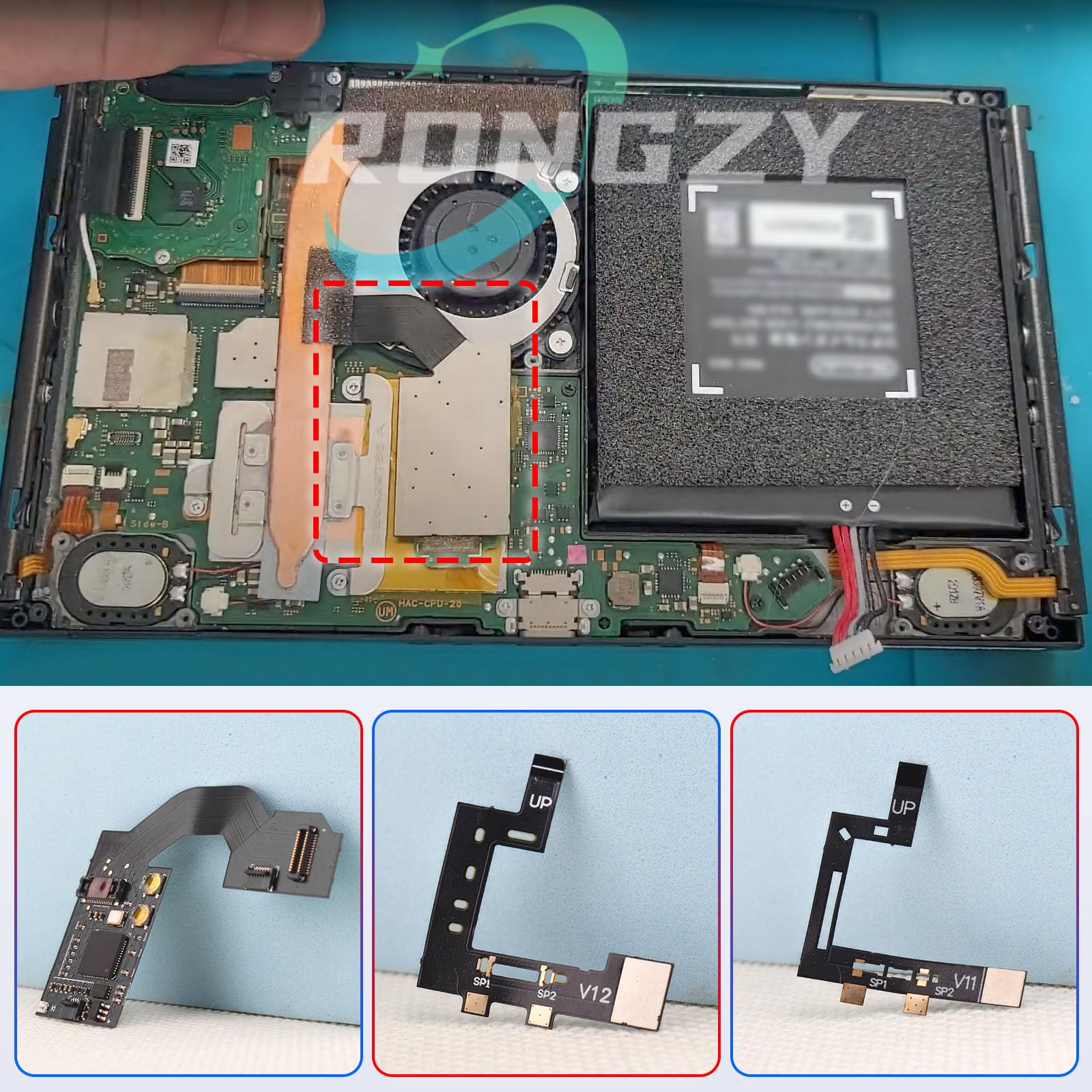 RP2040 Switch Repair CPU Cable for Nintendo Switch Game Console - Replacement Core Chip Flex Cable with Repair Tools | Fix Joy-Con & Console Issues