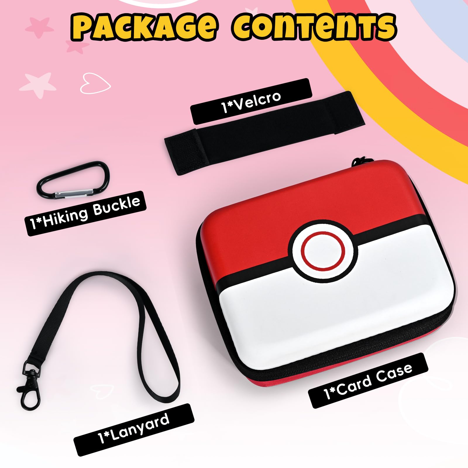 Hard-Shell Trading Card Storage Case - Holds 400+ MTG, PTCG & TCG Cards | Durable Card Holder Box for Magic The Gathering & Pokémon | Perfect for Collectors, Tournaments & Gift for Boys & Girls (PKMC007)