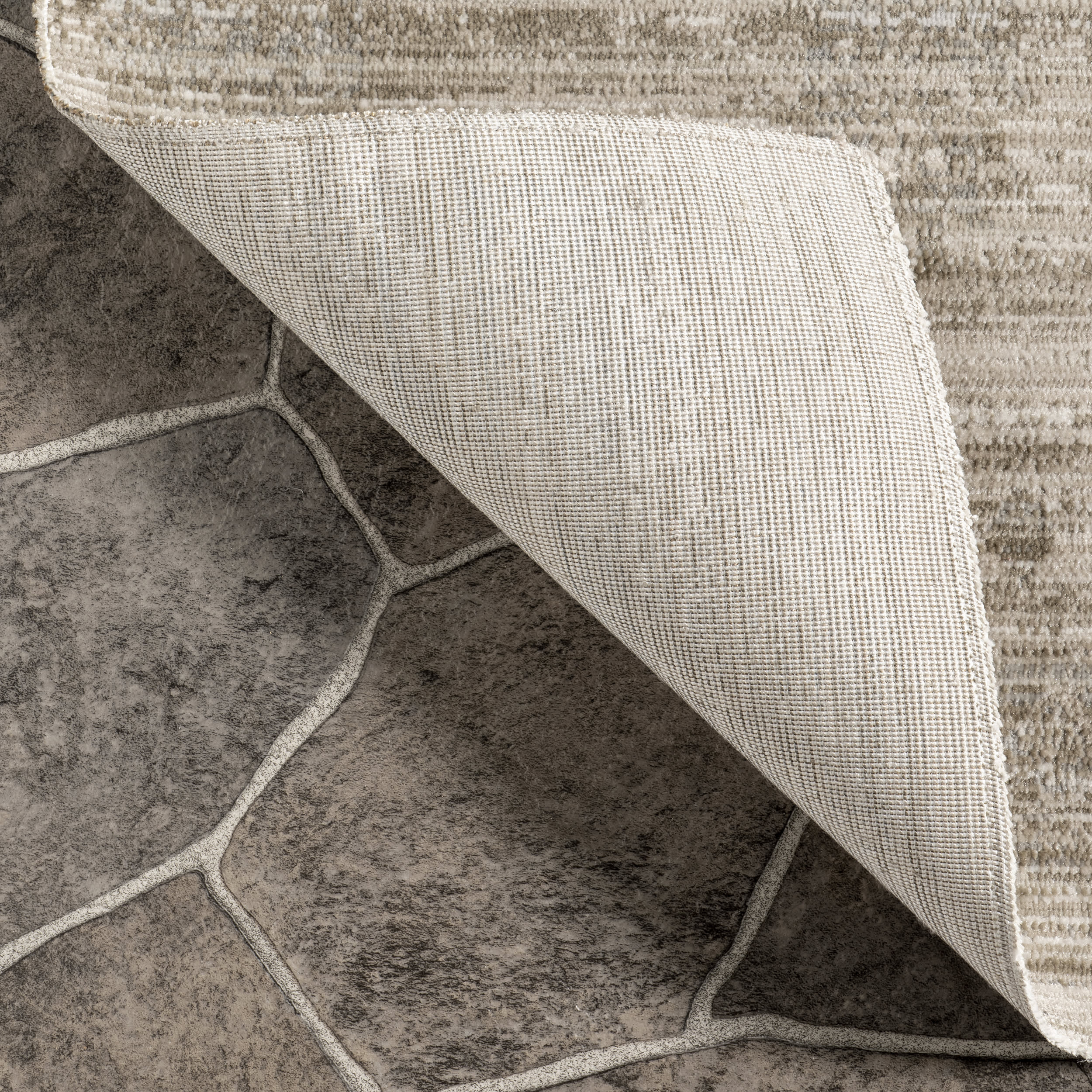 Anzlie Faded Washable Indoor Outdoor Area Rug - Soft Beige Bohemian Style Floor Mat for Living Room, Bedroom, Patio Decor