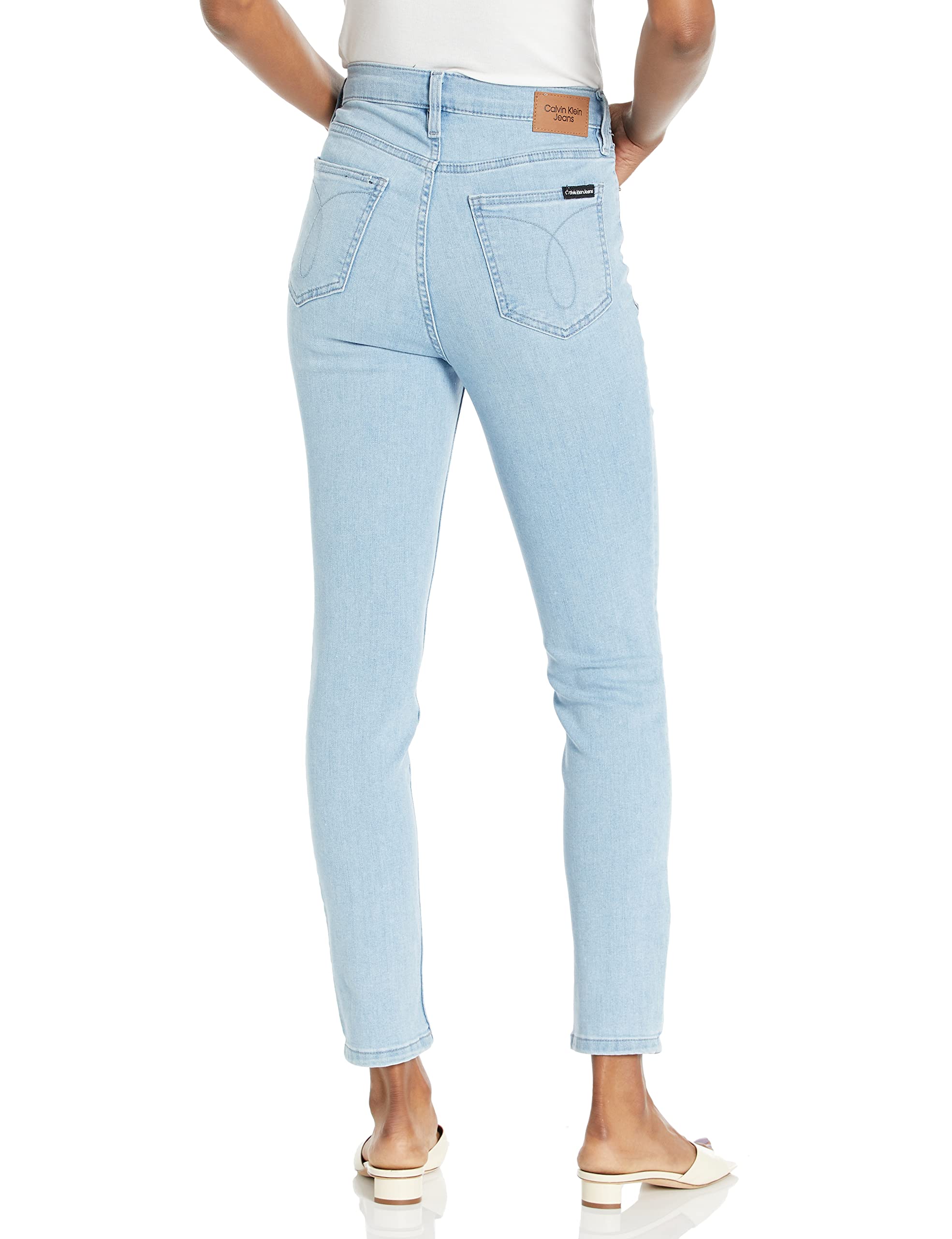 Calvin Klein Women's High Rise Slim Crop Denim Jeans - Stylish & Comfortable for Casual Wear, Work & Night Out
