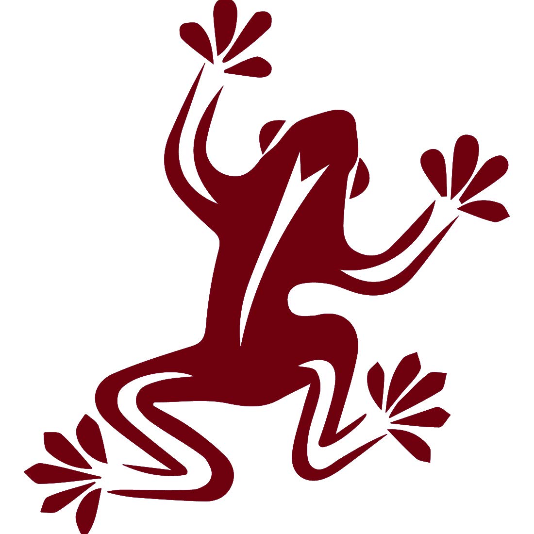 Premium Waterproof Vinyl Frog Decal Stickers (Set of 2) - Burgundy Animal Sandra Design for Laptop, Phone, Helmet, Car Window, Bumper, Mug, Cup, Door & Wall Decoration - Perfect for DIY Home Decor, Office Accessories & Personalized Gifts