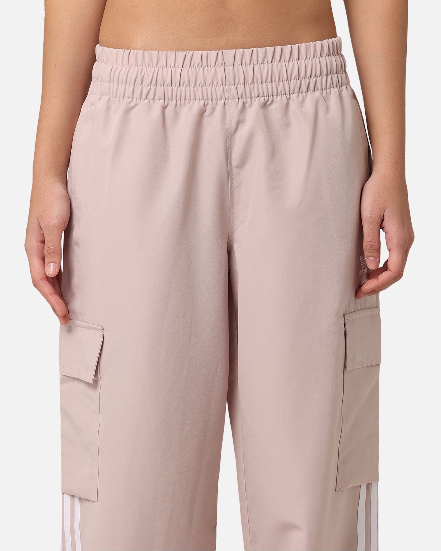 Adidas Women's 3 Stripes Cargo Pants - Wonder Taupe | Casual Streetwear & Outdoor Hiking Pants for Women | Perfect for Workouts, Travel & Everyday Wear