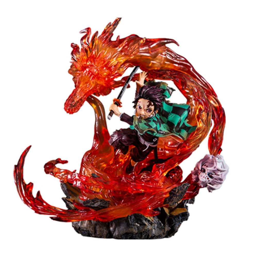 Demon Slayer Kamado Tanjirou Anime PVC Action Figure - Handmade Collectible Statue Doll for Anime Fans | Perfect for Display, Cosplay Props & Gift Giving