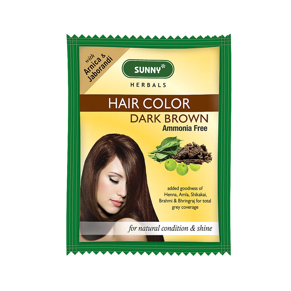 Sunny Health & Fitness Dark Brown Hair Color Dye - 4 Pack (20g Each) for Natural-Looking Hair Coloring at Home or Salon