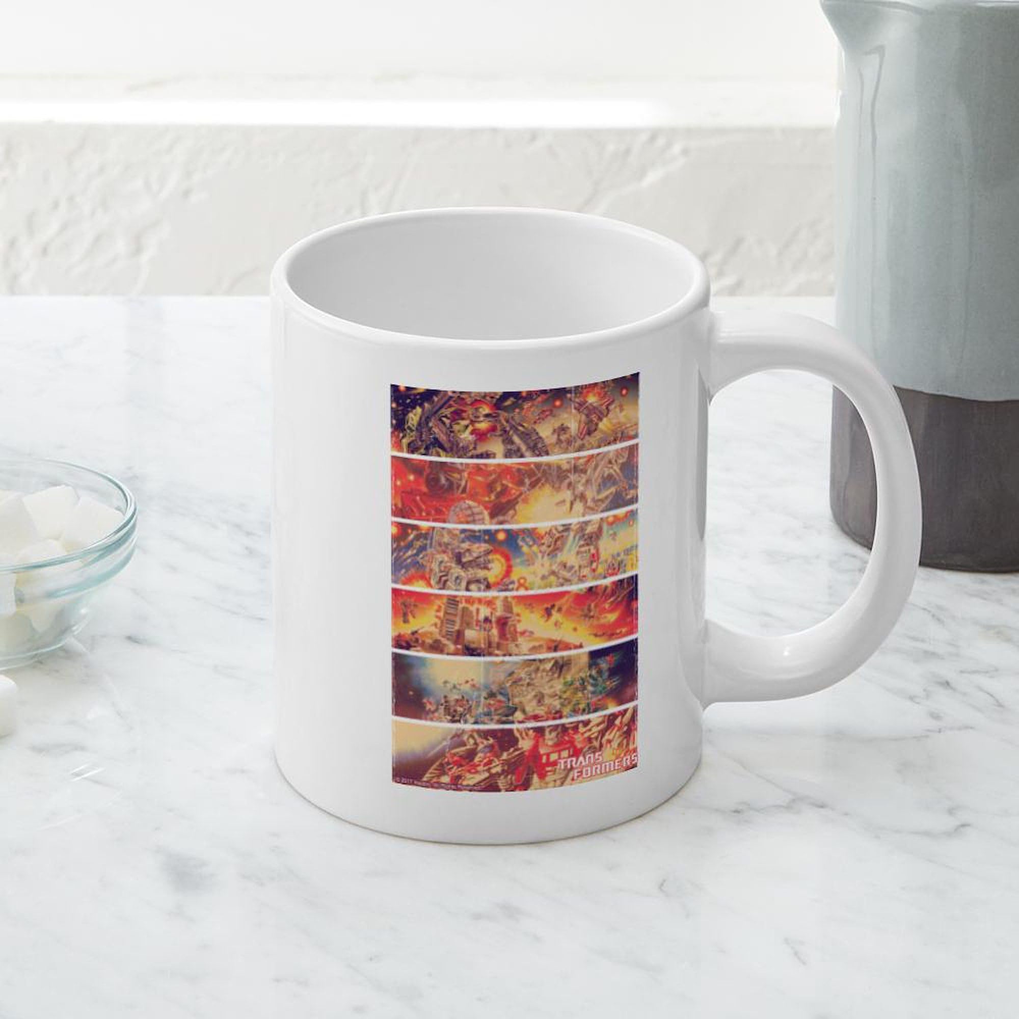 Transformers Comic 20 oz Ceramic Coffee Mega Mug - Large Insulated Coffee Cup for Home, Office & Gifts - Perfect for Hot & Cold Beverages, Superhero Fans, Collectors & Daily Use