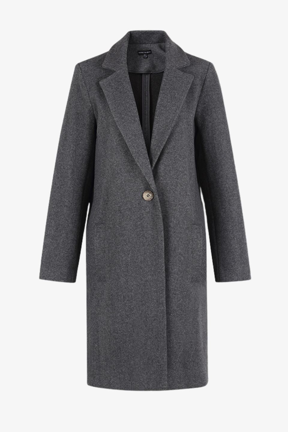 Premium Edmonton Charcoal Marle Long Coat for Men - Stylish Winter Overcoat with Warm Lining | Perfect for Office, Travel & Formal Occasions