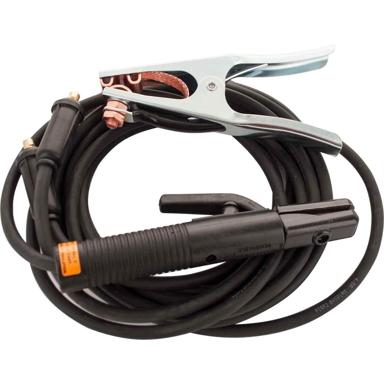 Miller 208505 Professional Electrode Holder & Ground Clamp Set with Storage Bag - Ideal for Welding, Metal Fabrication & DIY Projects
