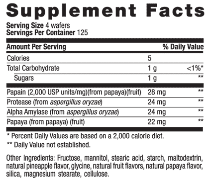 Country Life Papaya Digestive Enzyme Supplement - Supports Healthy Digestion & Gut Health - Ideal for Bloating Relief After Meals & Travel Digestive Comfort