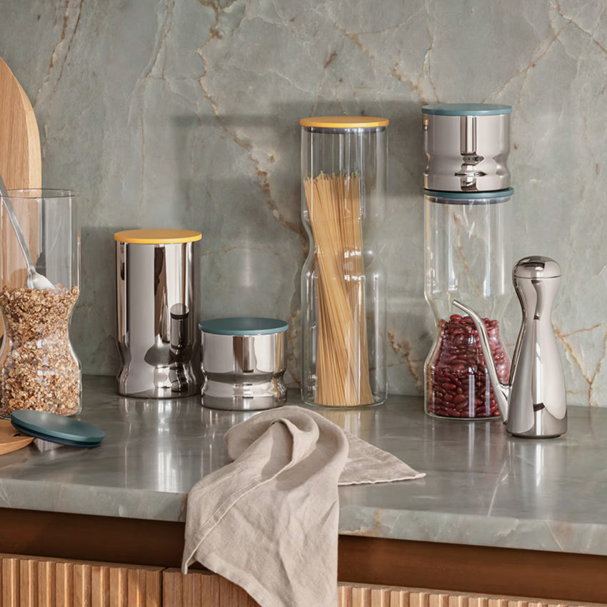 Georg Jensen Alfredo Canister - Premium Stainless Steel Kitchen Storage Container for Coffee, Tea & Dry Goods | Modern Home & Office Organization Solution