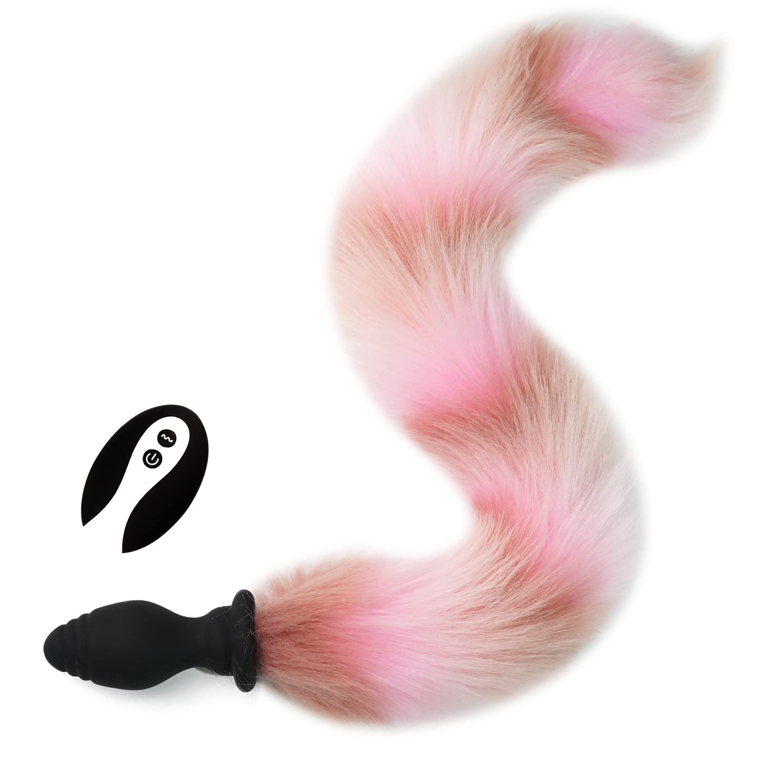Fluffy Fox Tail Butt Plug - Smooth Silicone Anal Plug with Long Fox Tail for Women, Role Play & Cosplay - Perfect for BDSM, Adult Play & Fantasy Costume Accessories (Mix Colors)